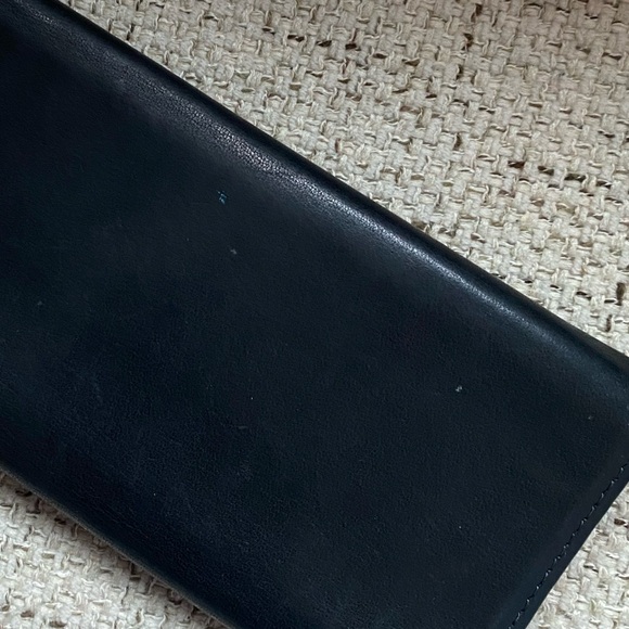 VTG Rolfs Black Leather Floral Wallet - Picture 10 of 12